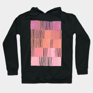 Modernist Block Gradient in Pink Hoodie